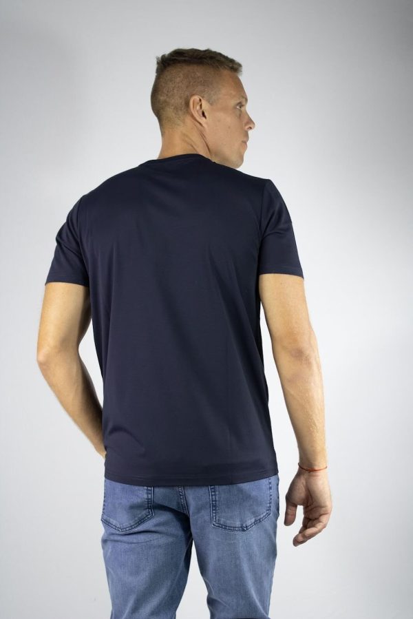 Remera azul marino tela premium