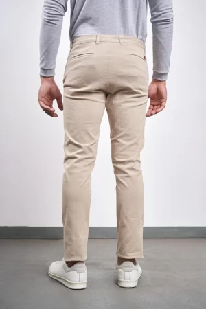Pantalón beige algodón spandex