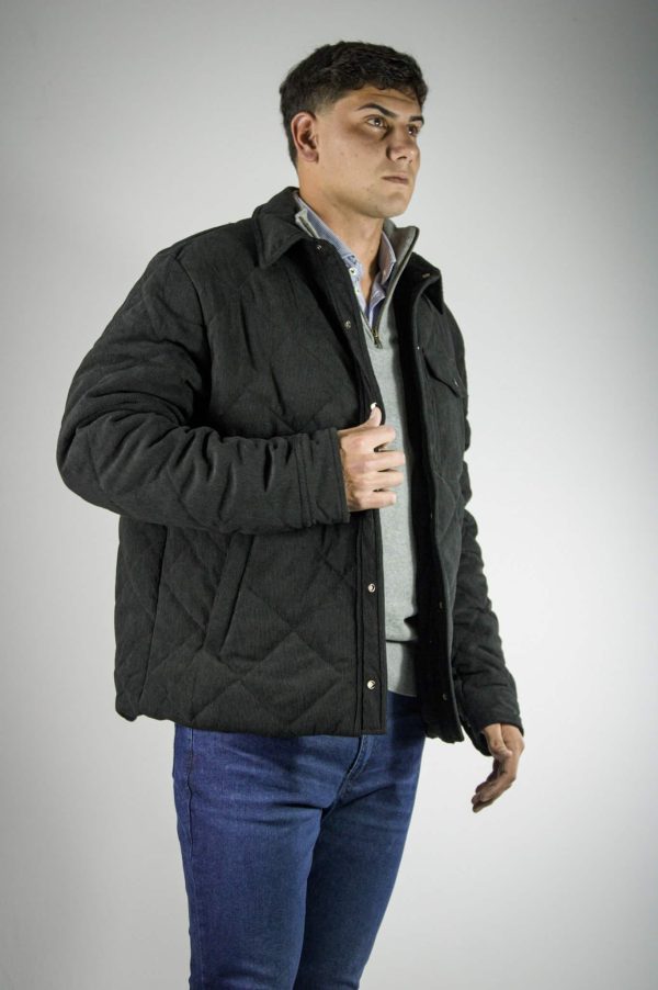 Campera de corderoy negra
