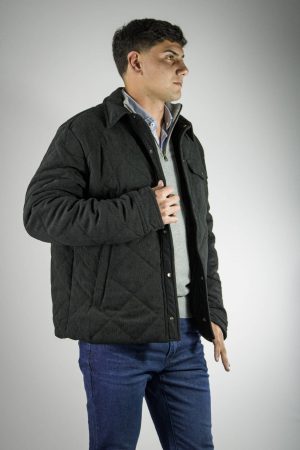 Campera de corderoy negra