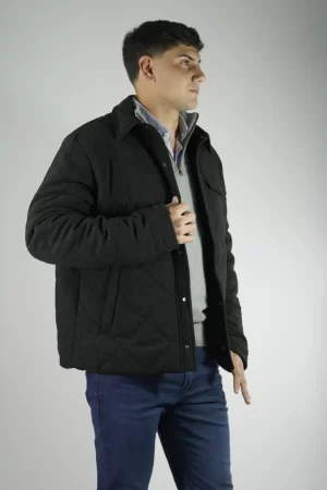 Campera de corderoy negra