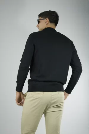 Sweater medio cierre negro