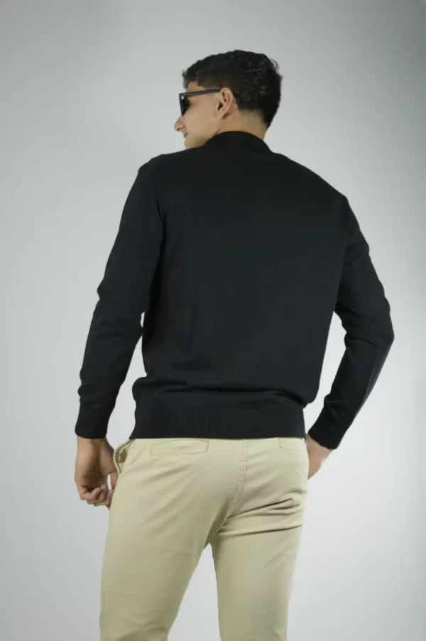 Sweater medio cierre negro