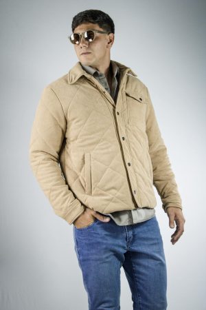 Campera de corderoy beige