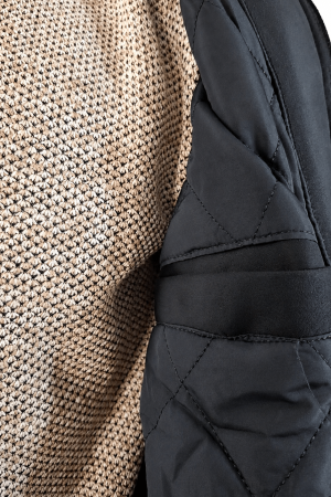 Campera de gamuza eco negra