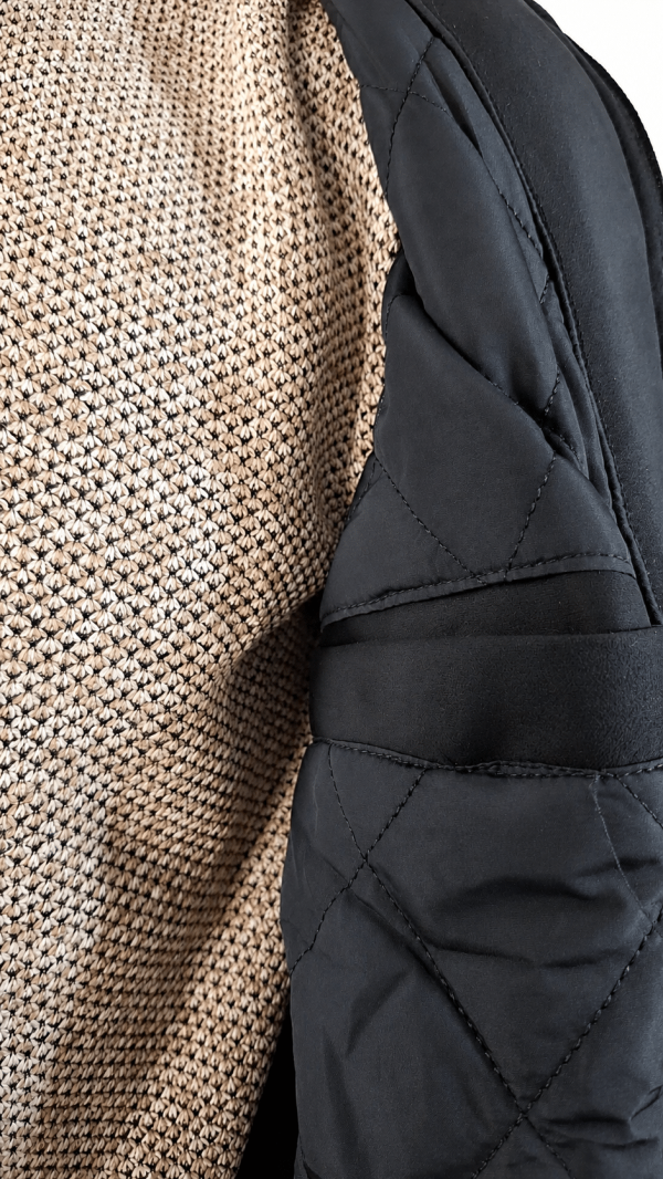 Campera de gamuza eco negra