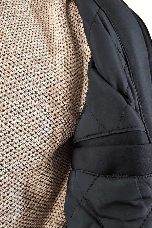 Campera de gamuza eco negra
