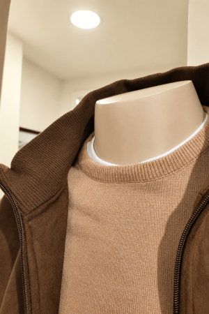 Campera de gamuza marron eco