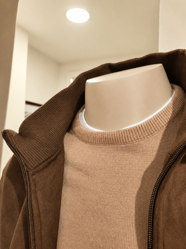 Campera de gamuza marron eco