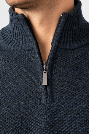 Sweater medio cierre marino