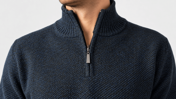 Sweater medio cierre marino
