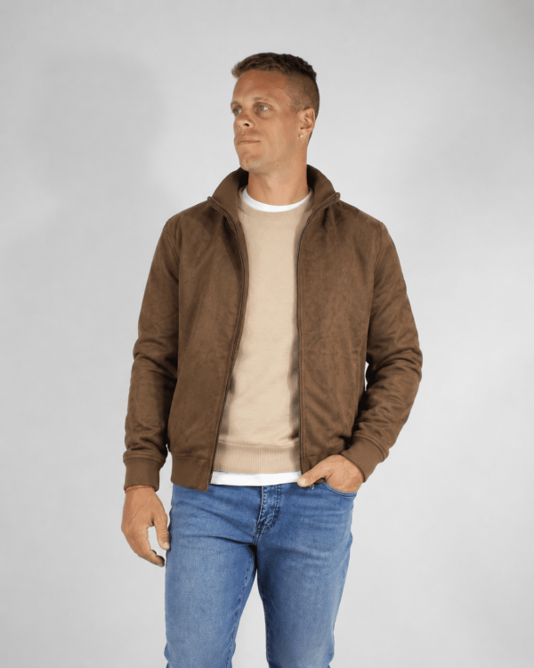 Campera de gamuza marron eco