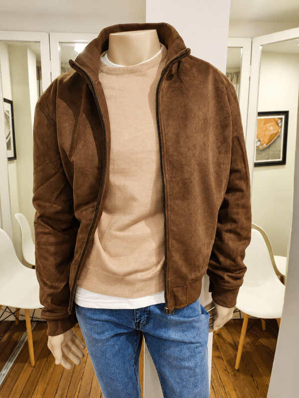 Campera de gamuza marron eco