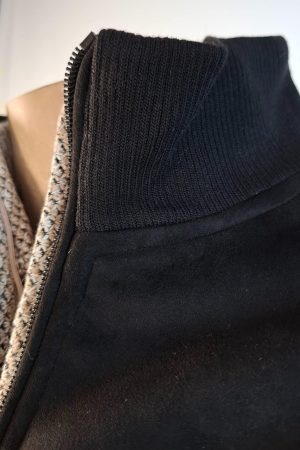 Campera de gamuza eco negra