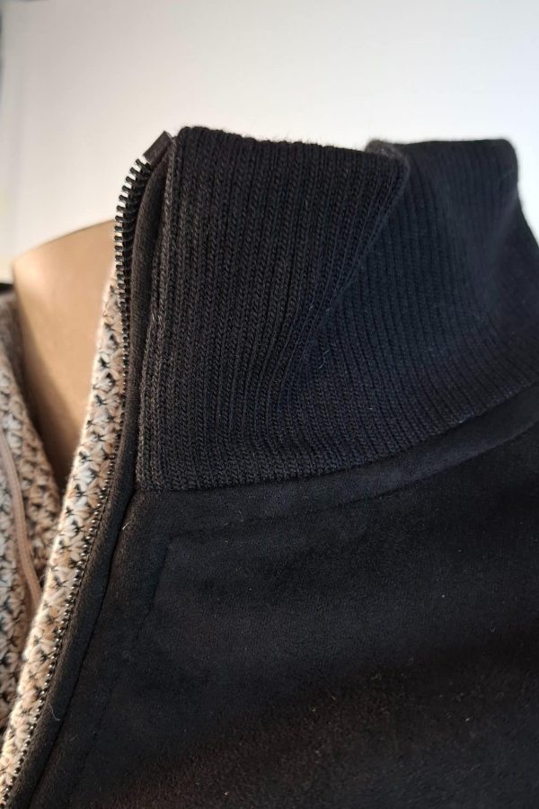 Campera de gamuza eco negra