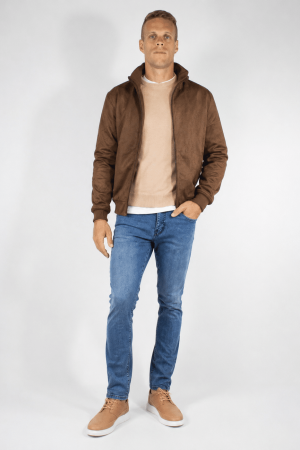 Campera de gamuza marron eco
