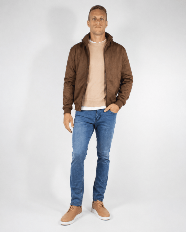 Campera de gamuza marron eco