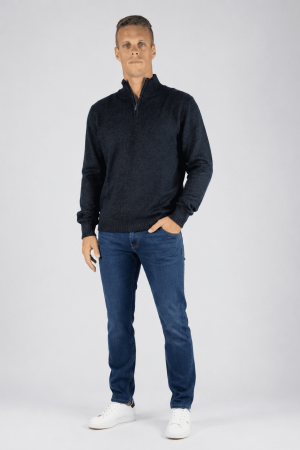 Sweater medio cierre marino