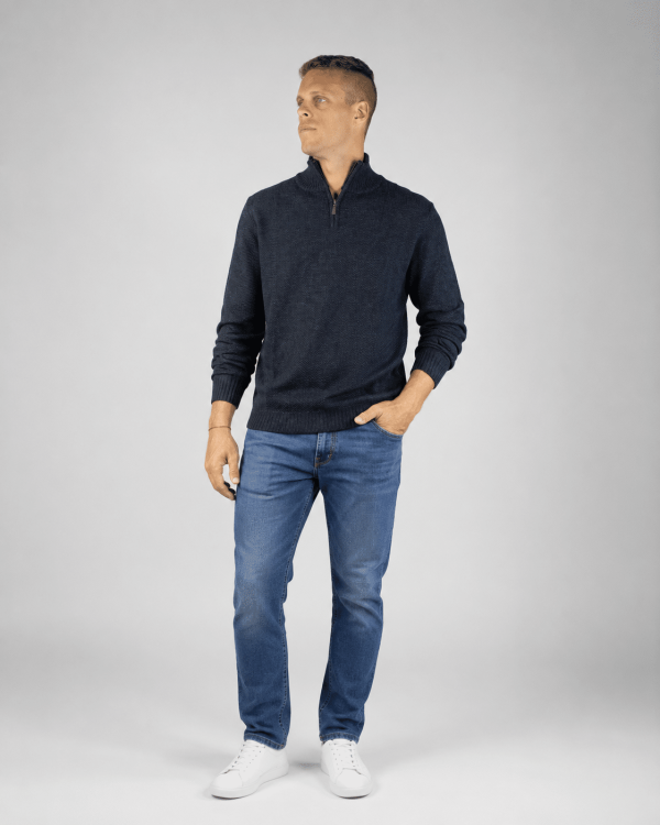 Sweater medio cierre marino